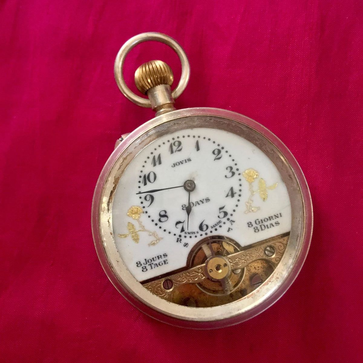 Silver Hebdomas pocket watch