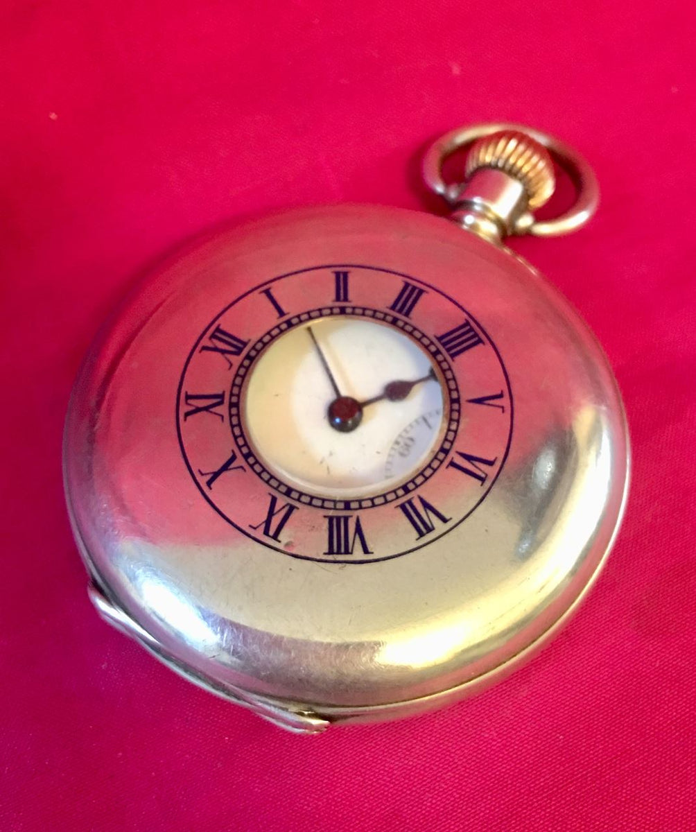 Antique half hunter hot sale pocket watch