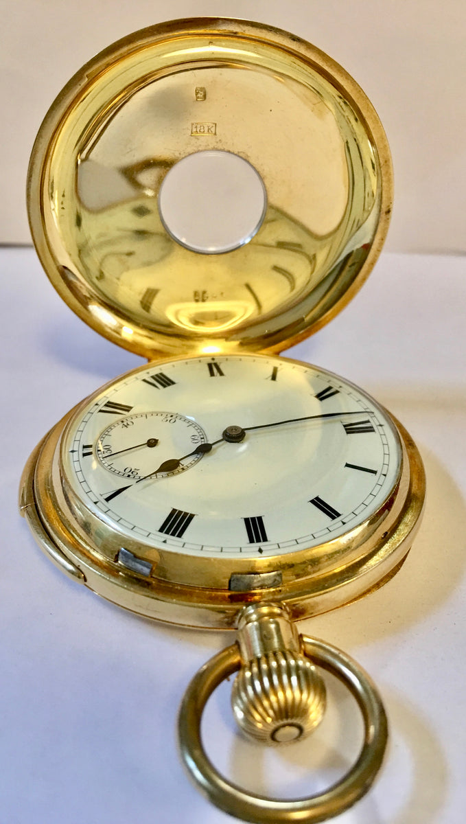 rolex half hunter gold pocket watch