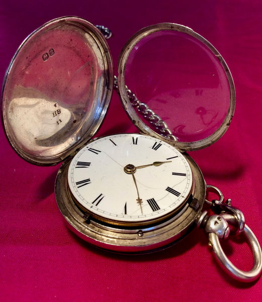 Full Hunter Silver Pocket Watch