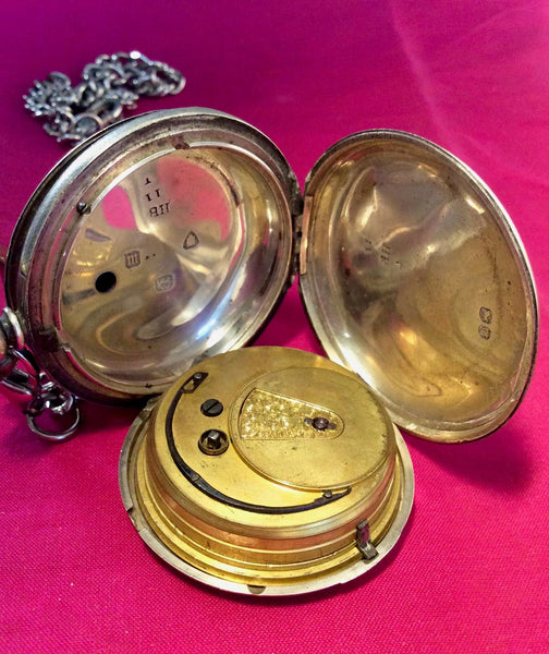 Full Hunter Silver Pocket Watch