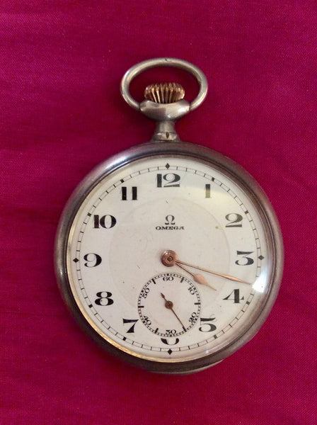 Silver Omega Pocket Watch