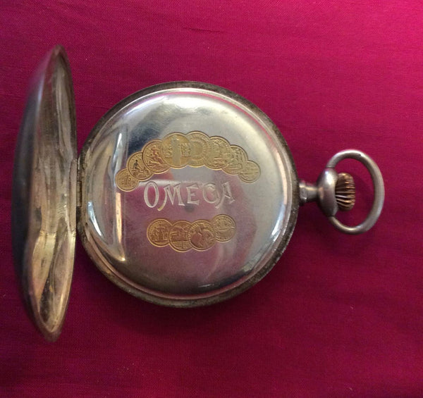 Silver Omega Pocket Watch