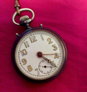 English gun metal pocket watch