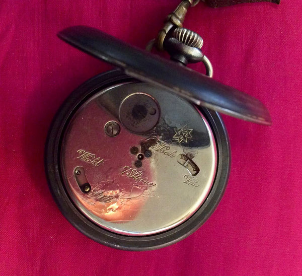 English gun metal pocket watch