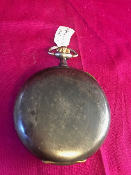 Gun metal pocket watch