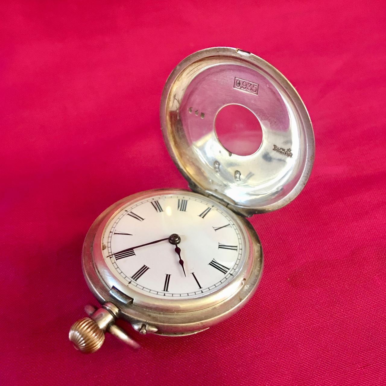 miniature Half hunter pocket watch