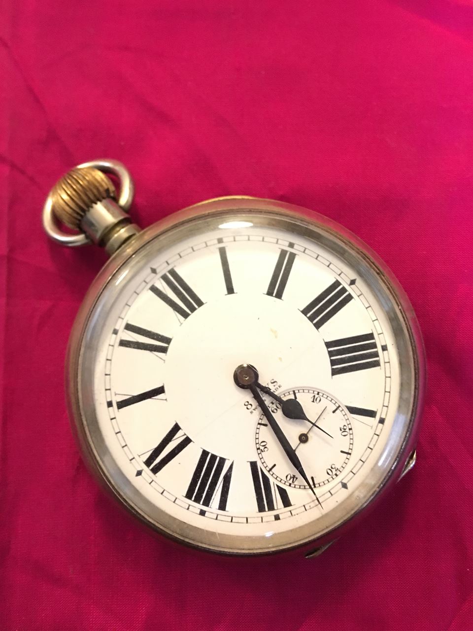 Silver Railway Pocket Watch