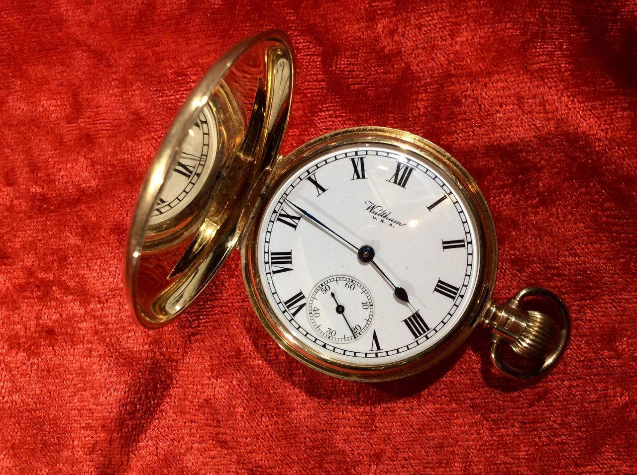 Full hunter Waltham Pocket Watch