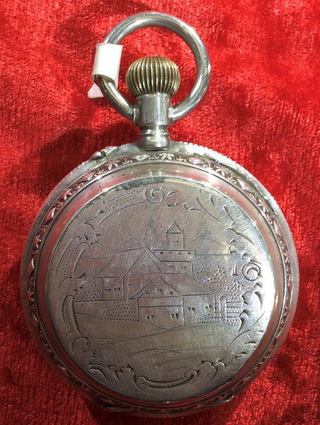 Silver Full hunter pocket watch