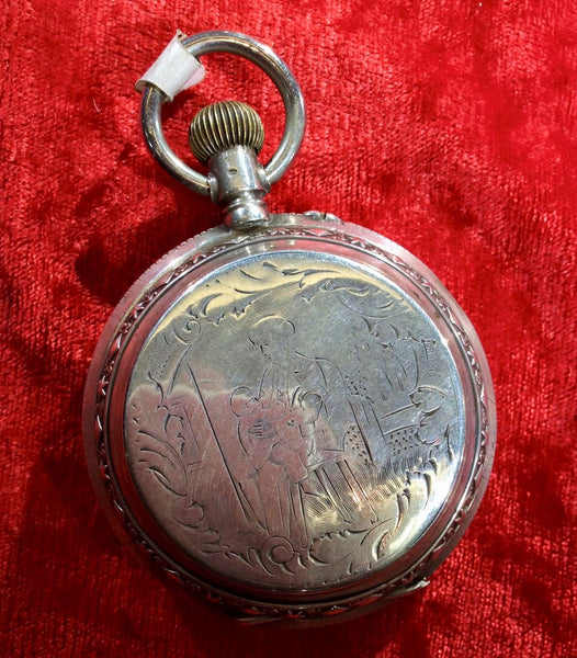 Silver Full hunter pocket watch