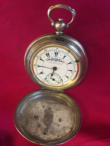 Full hunter Silver Turkish market pocket watch  C.1880