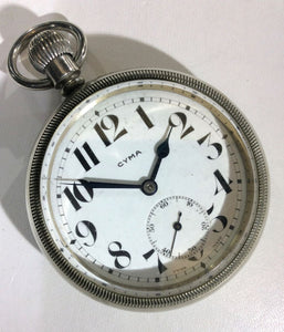 Cyma Silver Pocket Watch