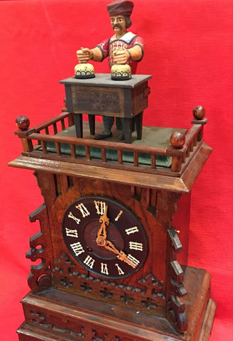 Antique Black Forest Magician automation clock