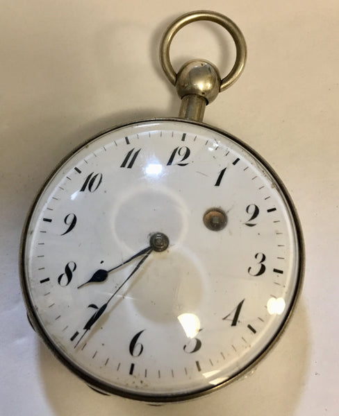 An Early rare silver verge quarter repeater Geneva pocket watch