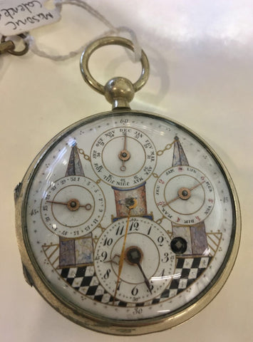 Masonic Calendar Pocket Watch