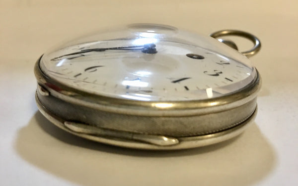 An Early rare silver verge quarter repeater Geneva pocket watch