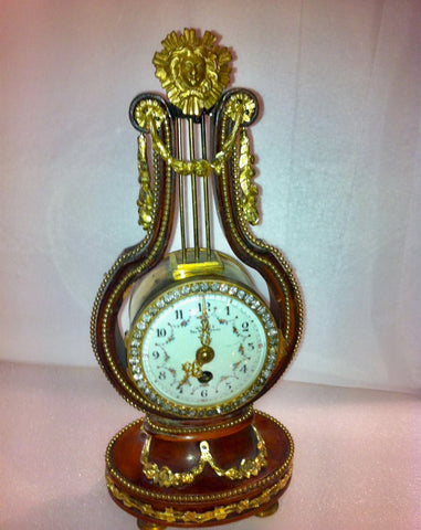 Time piece Lyre Clock