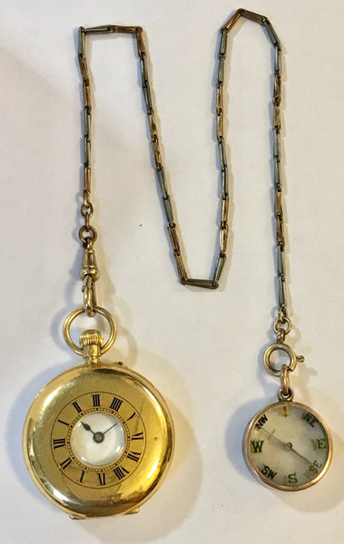 18kt Small Half Hunter Pocket Watch