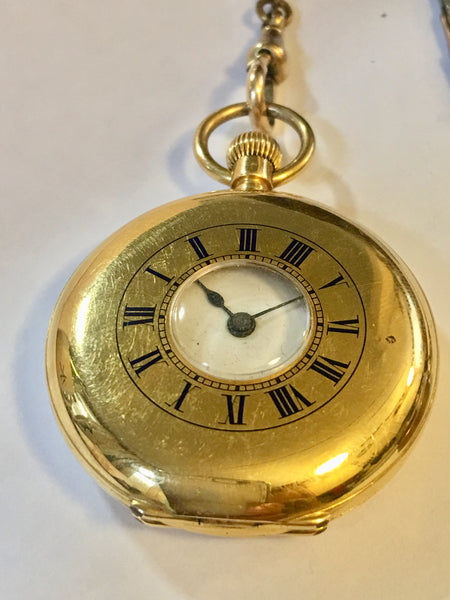 18kt Small Half Hunter Pocket Watch