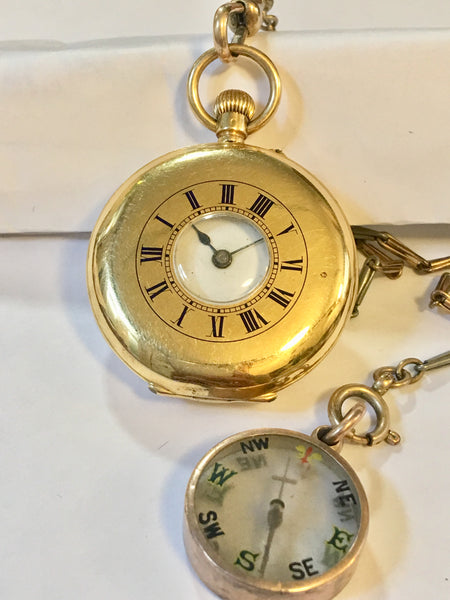 18kt Small Half Hunter Pocket Watch