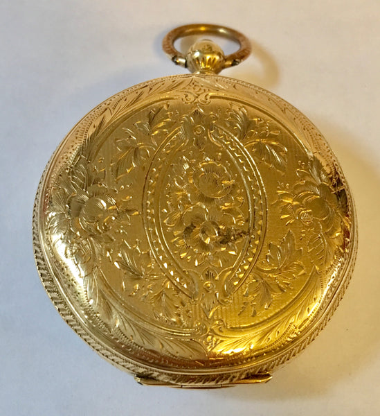 18kt Small Ornate Pocket Watch