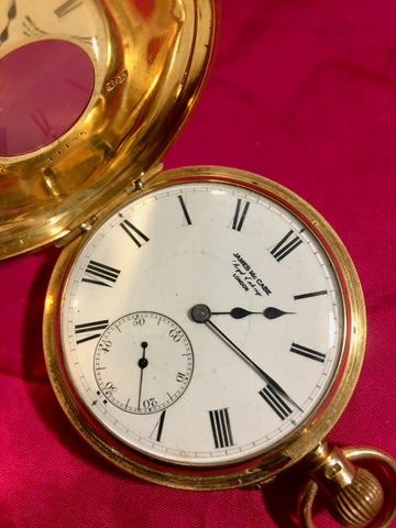 18kt James McCabe Half Hunter Pocket Watch