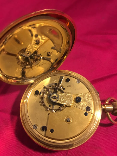 18kt James McCabe Half Hunter Pocket Watch