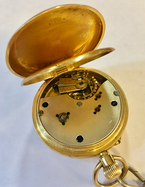 18kt Small Half Hunter Pocket Watch